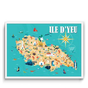 carte souvenir de l'ile d'yeu