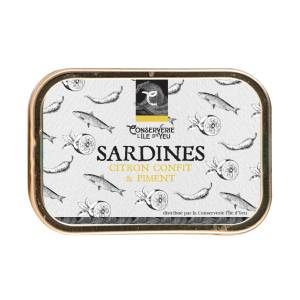 Image d'une boite de sardines au citron confit - 115g